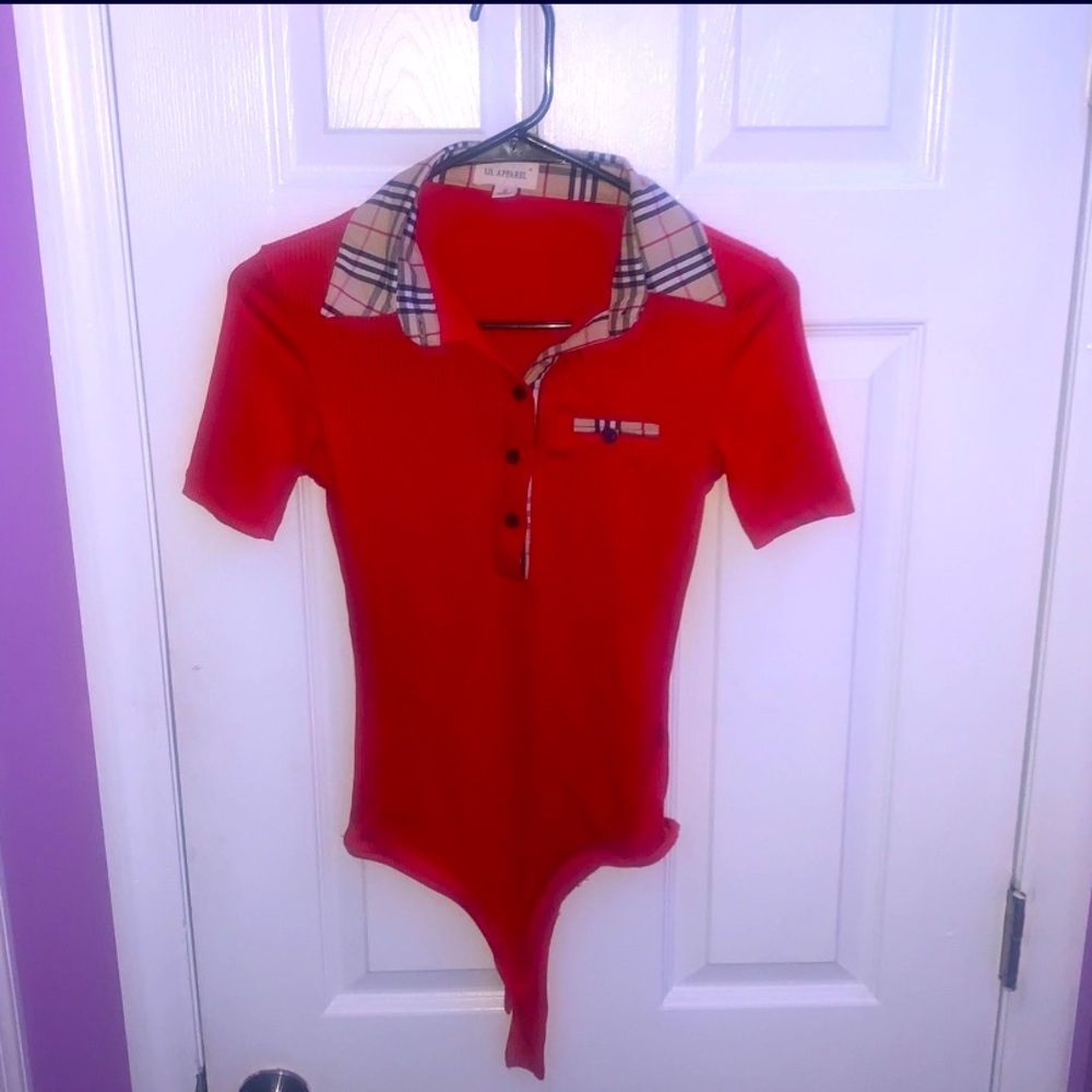SJL APPAREL Cute Red Bodysuit